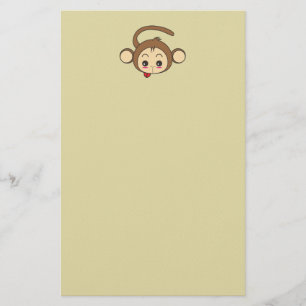 Cute Kawaii Monkey Illustration Brevpapper