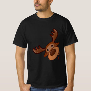 Cute Kawaii Moose Elk Hjort Funny Alaska Moose T Shirt