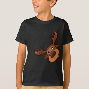 Cute Kawaii Moose Elk Hjort Funny Alaska Moose T Shirt