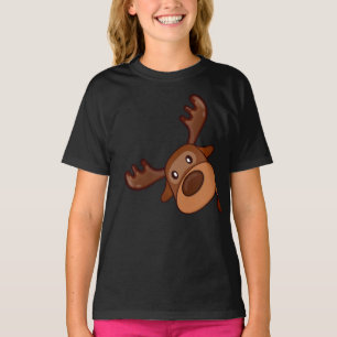 Cute Kawaii Moose Elk Hjort Funny Alaska Moose T Shirt