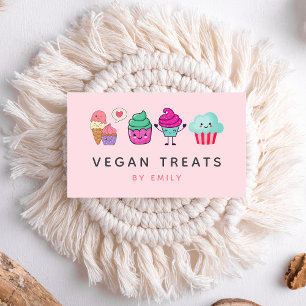Cute Kawaii Muffinsar Bakery Vegan Treats Sweets Visitkort
