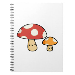 Cute Kawaii Mushroom Anteckningsbok