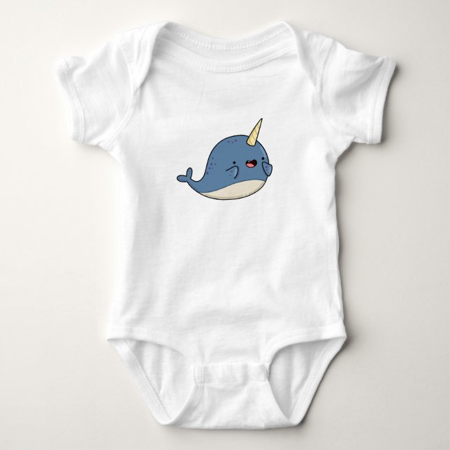 Cute Kawaii Narwhal T Shirt (Framsida)