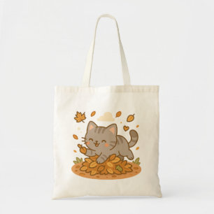 Cute Kawaii Naughty Kattunge hösten Tygkasse