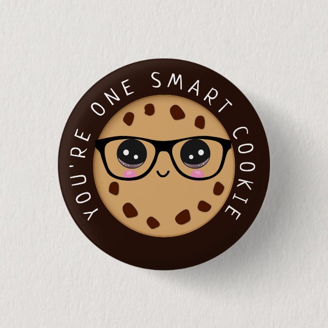 Cute Kawaii One Smart Cookie Knapp (Framsida)