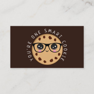 Cute Kawaii One Smart Cookie Visitkort