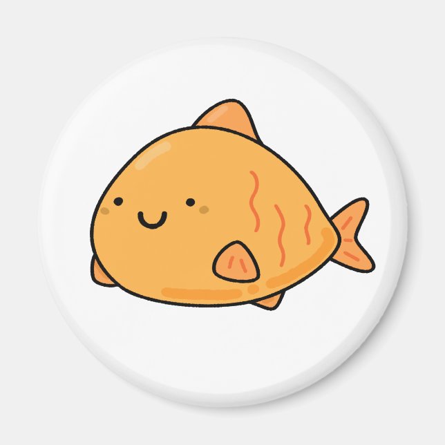 Cute Kawaii Orange Fish Magnet (Framsidan)