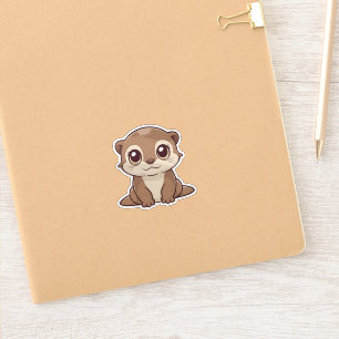 Cute Kawaii Otter Adult Animal Roligt Art Klistermärken