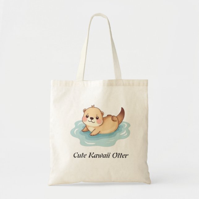 Cute Kawaii Otter Tygkasse (Framsidan)