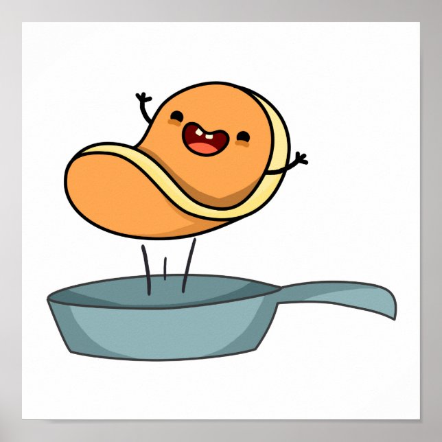 Cute Kawaii Pancake Poster (Framsidan)