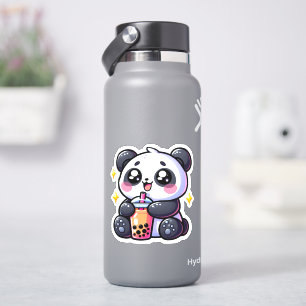 Cute Kawaii Panda Drinks Boba Bubble Tea Kawaii Klistermärken