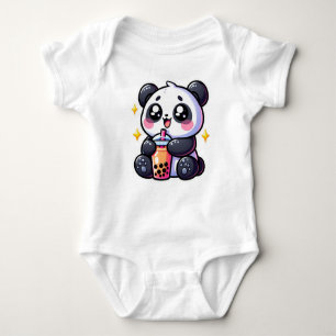 Cute Kawaii Panda Drinks Boba Bubble Tea Kawaii T Shirt