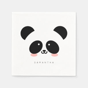 Cute Kawaii Panda   Lägg till ditt namn Pappersservett