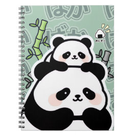 Cute Kawaii Panda Notebook Anteckningsbok