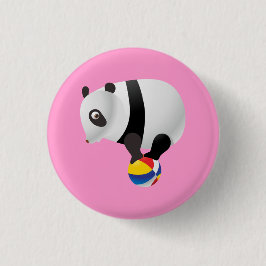 Cute Kawaii Panda på Boll Knapp