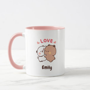 Cute Kawaii Panda Personlig Lägg till ditt namn Mugg