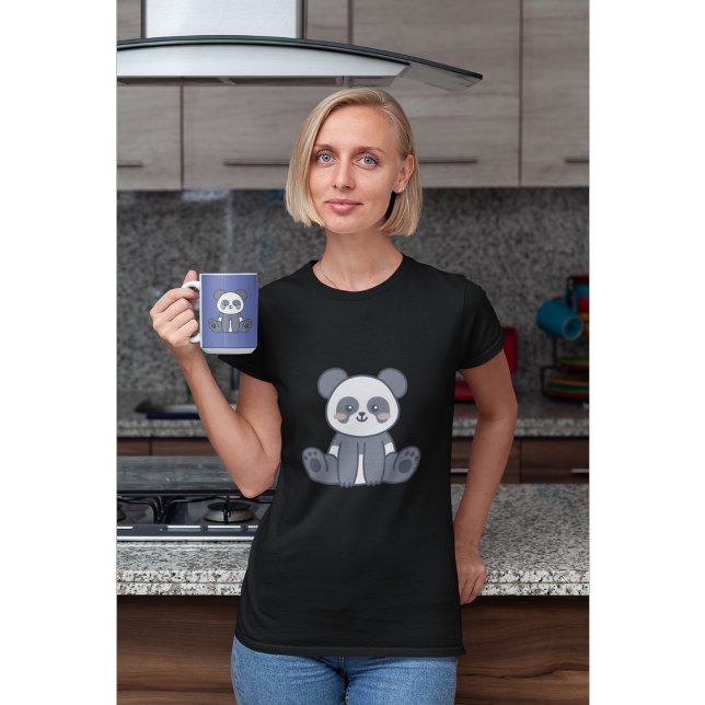 Cute Kawaii Panda Sitta - Aerbar design Kaffemugg (Skapare uppladdad)