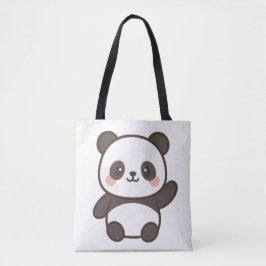 Cute Kawaii Panda Tote Bag 🐼 👜 Tygkasse