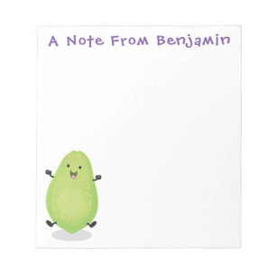 Cute kawaii papaya tass tass tecknad illustration anteckningsblock