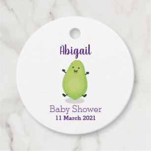 Cute kawaii papaya tass tass tecknad illustration gåvor etiketter