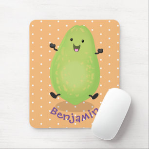 Cute kawaii papaya tass tass tecknad illustration musmatta