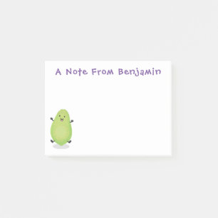 Cute kawaii papaya tass tass tecknad illustration post-it block