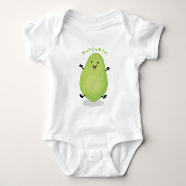 Cute kawaii papaya tass tass tecknad illustration t shirt (Framsida)