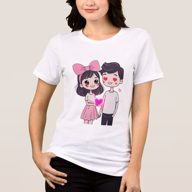 Cute Kawaii par Doodle Illustration T Shirt (Framsida)