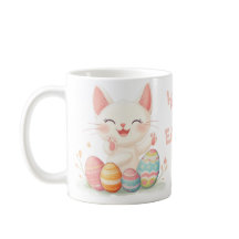 Cute Kawaii Påsk Cat Mugg - Pastel Kattunge Påsk