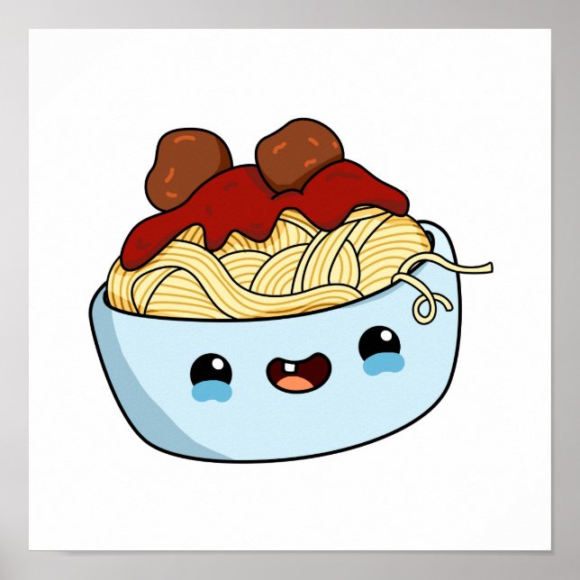 Cute Kawaii Pasta Poster (Framsidan)