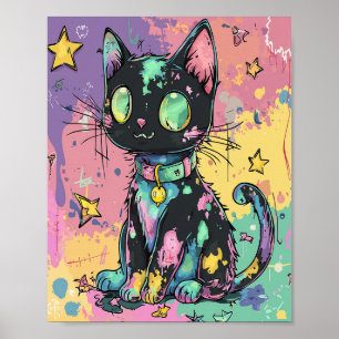 Cute Kawaii Pastel Goth Patchwork Gothic Creepy Poster
