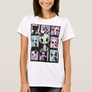 Cute Kawaii Pastel Goth Patchwork Gothic Creepy T Shirt