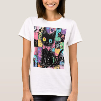 Cute Kawaii Pastel Goth Patchwork Gothic Creepy T Shirt