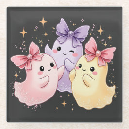 Cute Kawaii Pastel Spöken med Sparkly Bows