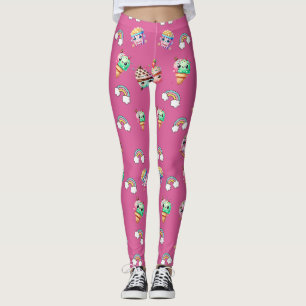 Cute Kawaii Patterned Food Leggings