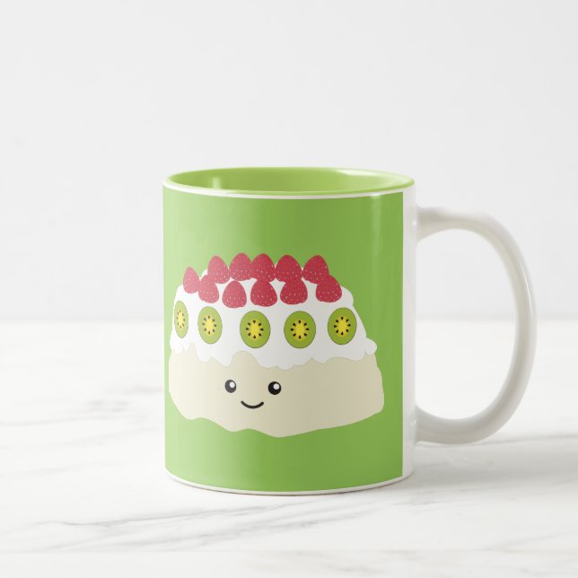 Cute Kawaii Pavlova Två-Tonad Mugg (Höger)