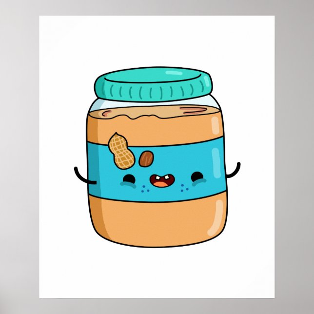 Cute Kawaii Peanut Butter Poster (Framsidan)