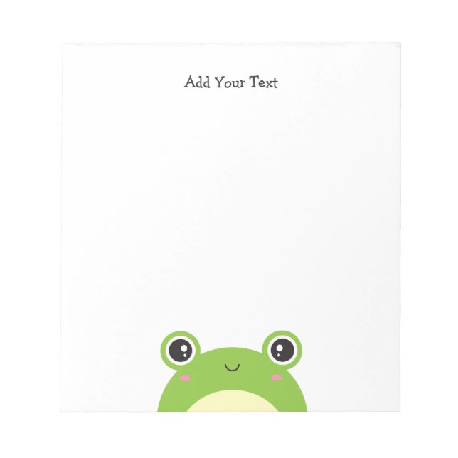 Cute Kawaii Peek-a-Boo Frog Personlig Anteckningsblock (Framsida)