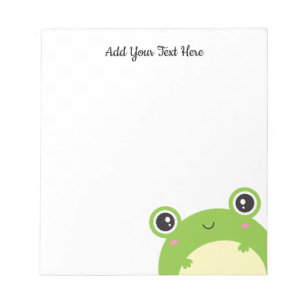 Cute Kawaii Peek-a-Boo Frog Personlig Anteckningsblock