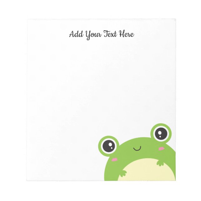 Cute Kawaii Peek-a-Boo Frog Personlig Anteckningsblock (Framsida)