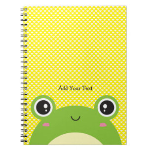 Cute Kawaii Peek-a-Boo Frog Personlig Anteckningsbok