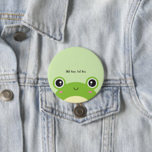Cute Kawaii Personlig Peek-a-Boo Frog Knapp