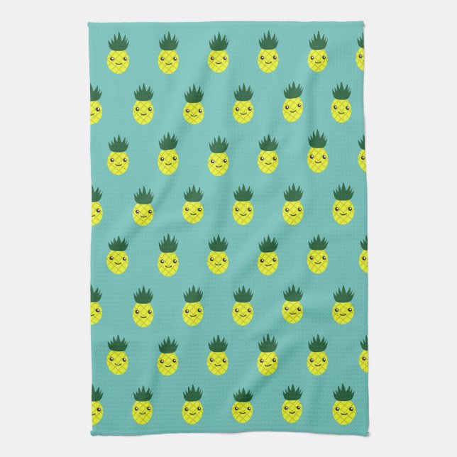 Cute Kawaii Pineapple Kökshandduk (Vertikal)