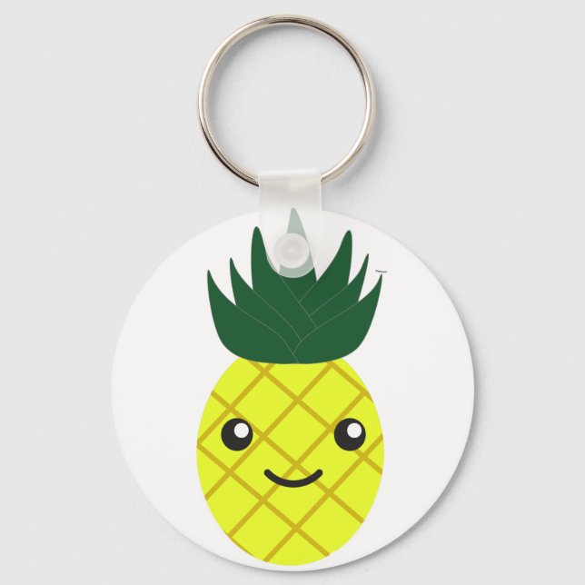 Cute Kawaii Pineapple Nyckelring (Framsida)