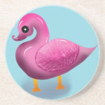Cute Kawaii Pink Duck & Hearts Nursery Art Underlägg<br><div class="desc">Quack up a smile with this incredibly cute pink duck design! This unique illustration features a glossy, 3D-style duck with a soft, textured wing, looking lovingly at floating pink hearts. It's an adorable and modern take on a classic childhood favorite. Perfect for decorating a baby girl's nursery, making a sweet...</div>