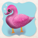 Cute Kawaii Pink Duck & Hearts Nursery Art Underlägg Papper<br><div class="desc">Quack up a smile with this incredibly cute pink duck design! This unique illustration features a glossy, 3D-style duck with a soft, textured wing, looking lovingly at floating pink hearts. It's an adorable and modern take on a classic childhood favorite. Perfect for decorating a baby girl's nursery, making a sweet...</div>