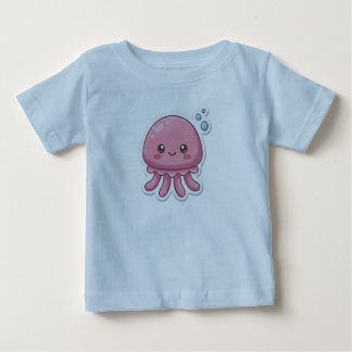 Cute Kawaii Pink Jellyfish Sticker Design -Happy C T Shirt