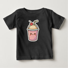 Cute Kawaii Pink Milkshake Sticker Design - Adorab T Shirt