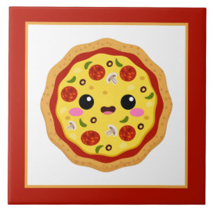Cute Kawaii pizza älskare home business Craft Kakelplatta