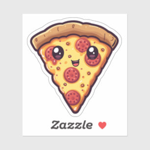 Cute Kawaii Pizza Slice Roligt Tecknad Pizza Klistermärken